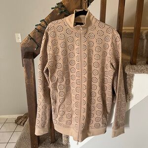 Puma by Rihanna Tan Laser Cut Zip-Up Jacket